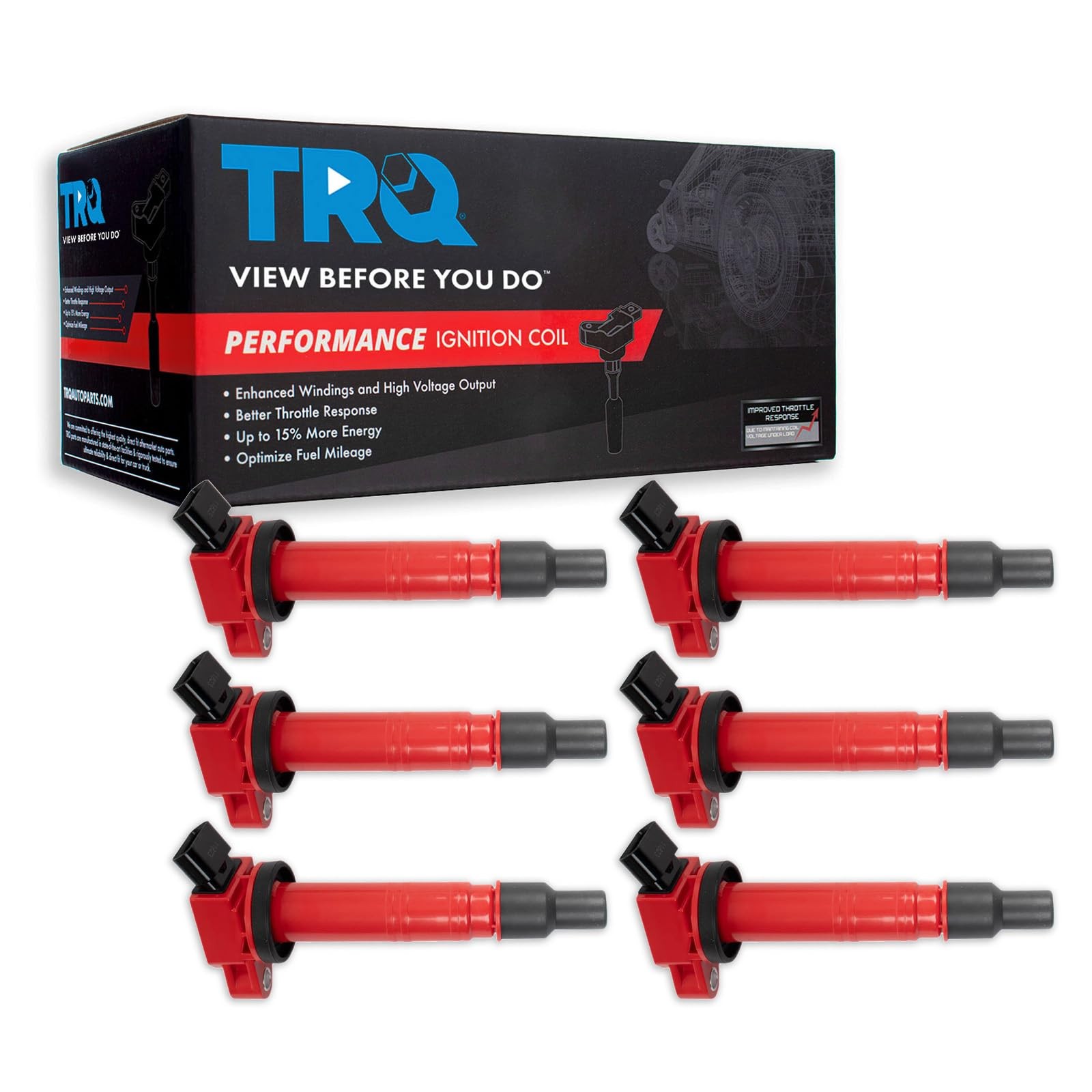 6 Performance Ignition Coils Set for 2005-2015 Toyota Tacoma Tundra 4Runner