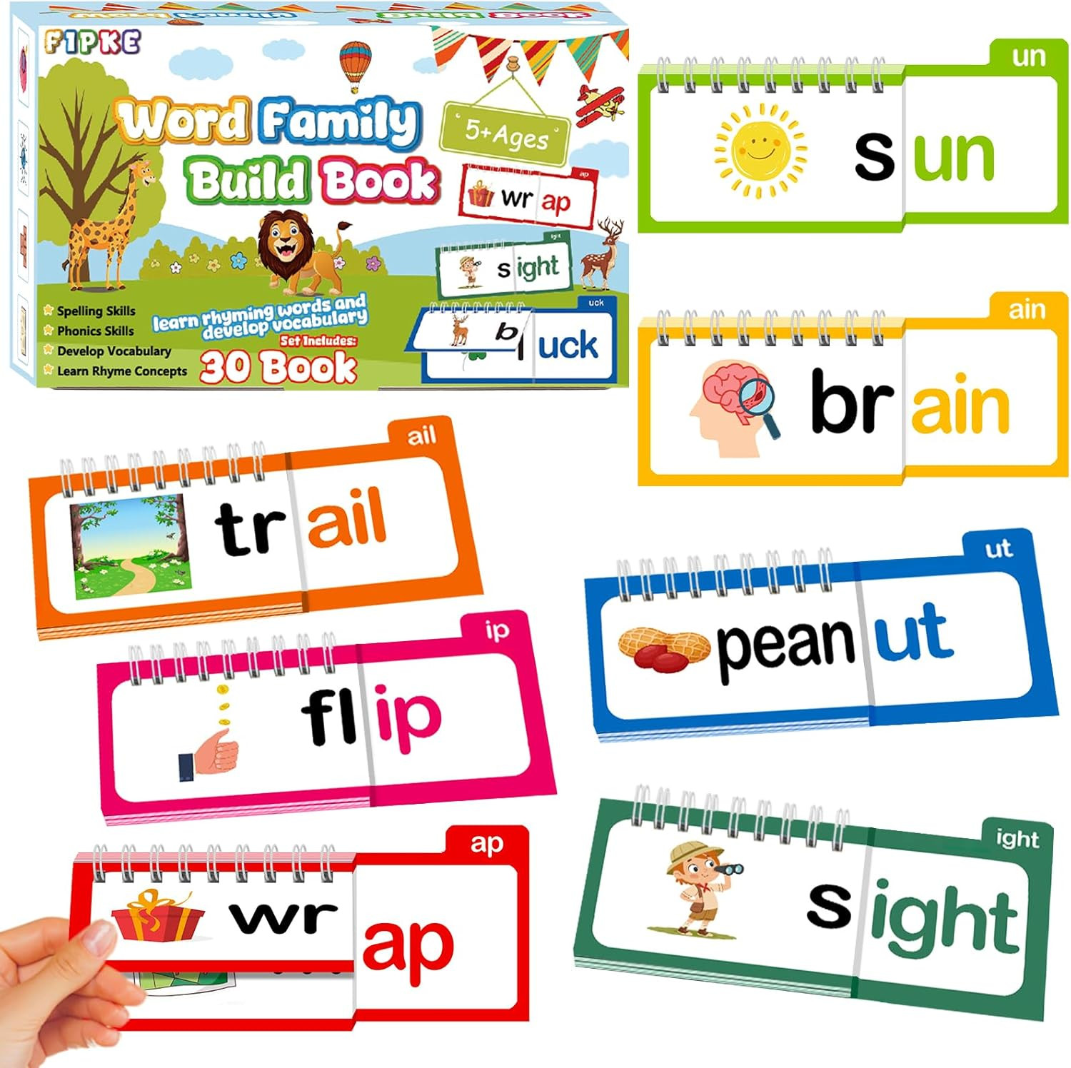 Libro Familias De Palabras Juego Lectura Rimas Tarjetas ABC Para Ninos 3 8 Anos