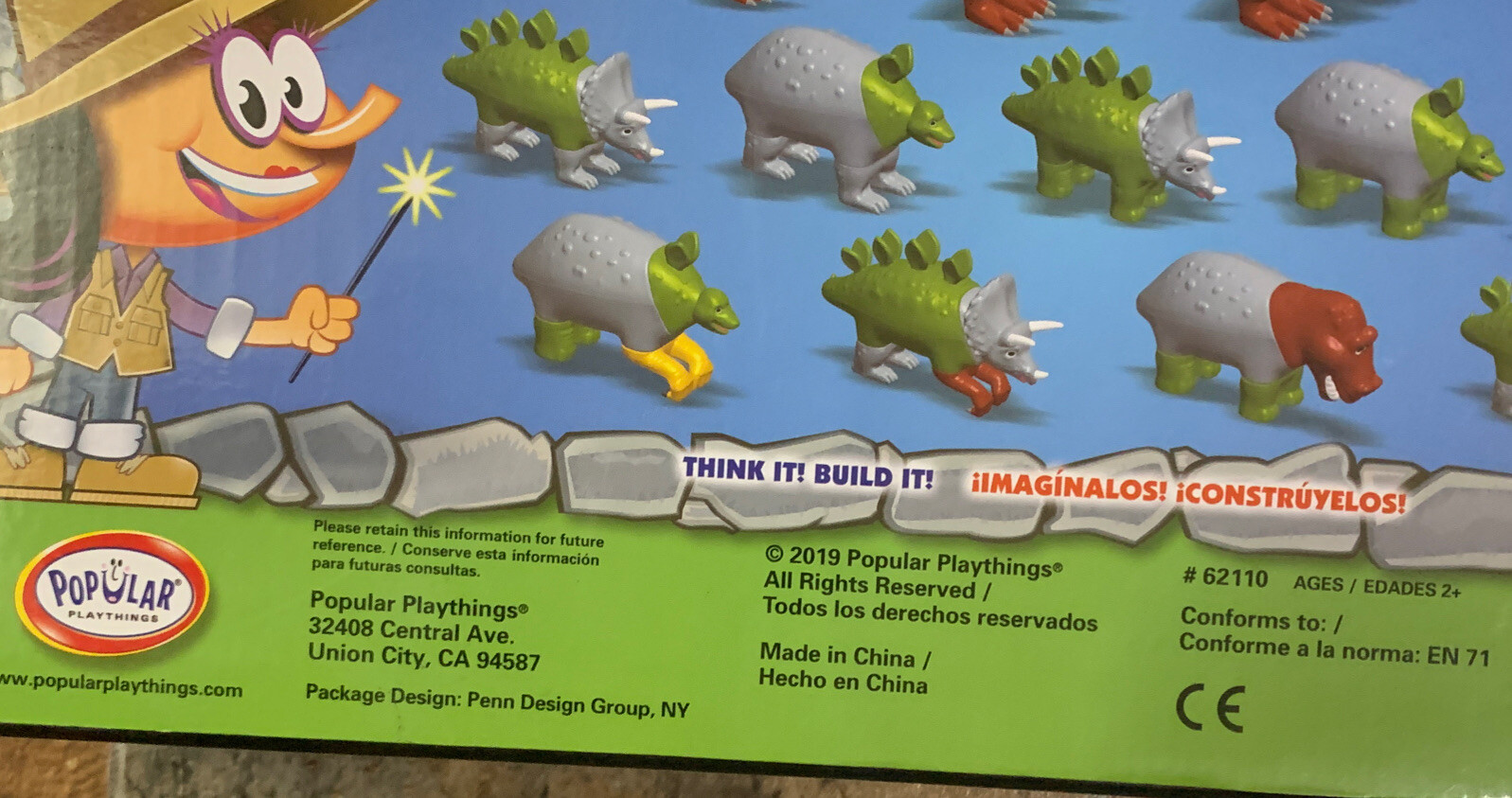Popular Playthings Magnetic Mix or Match Dinosaurs Set of 4