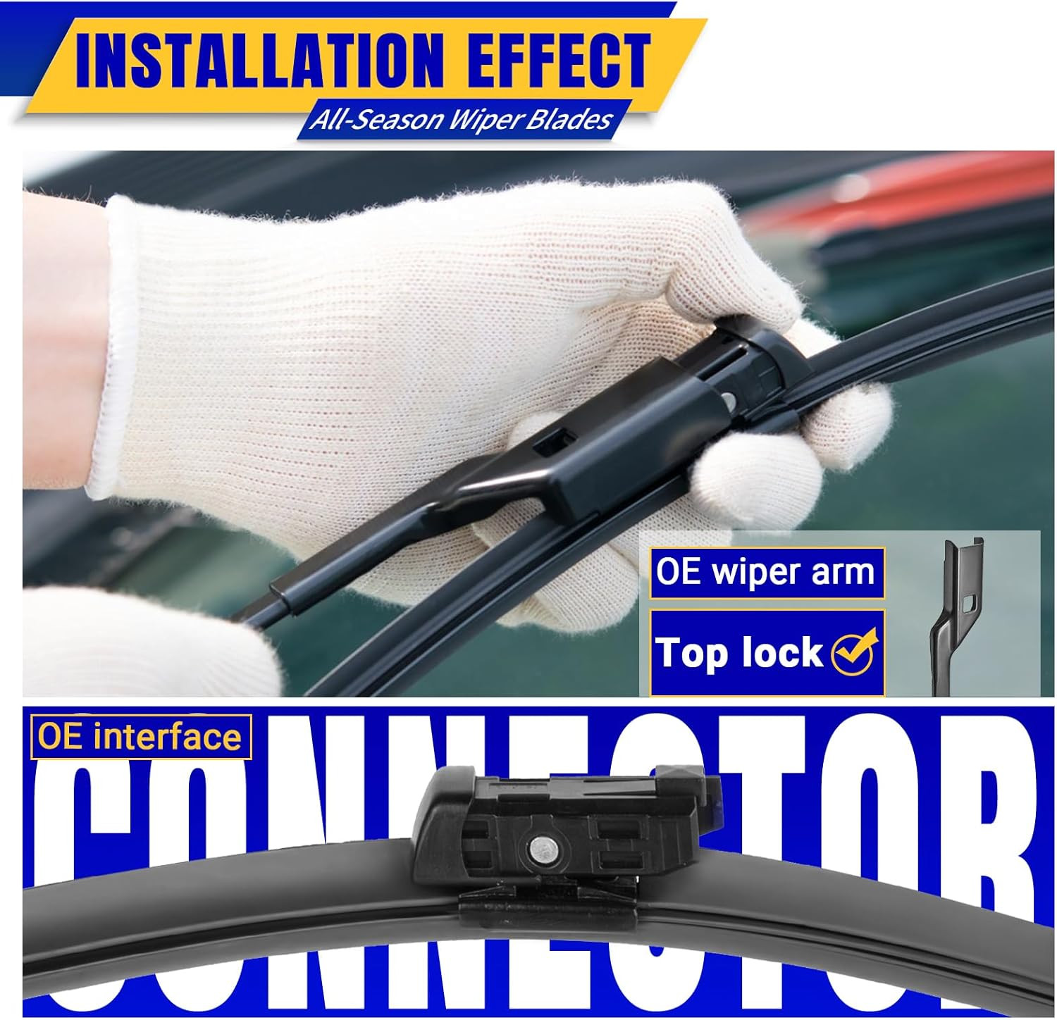 2 Wipers Replacement for 2017-2023 Tesla Model 3/2020-2023 Model Y Original Equi