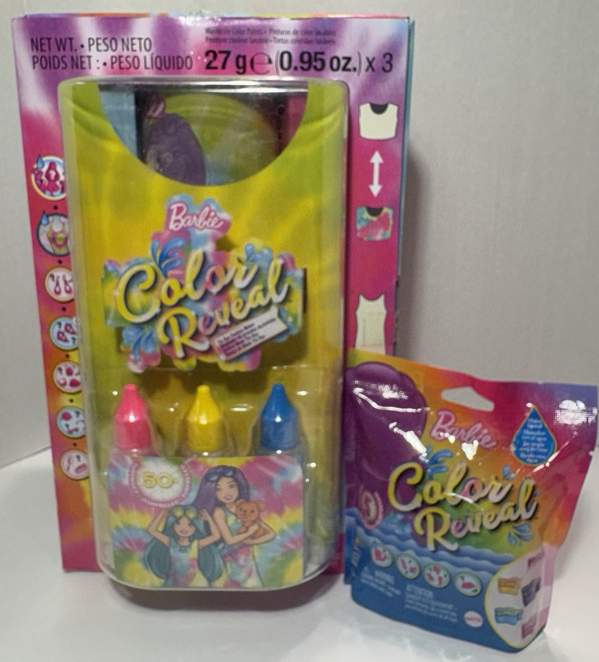 Barbie Color Reveal Doll Gift Set Tie-Dye Fashion Maker w/ Color Reveal Series 5
