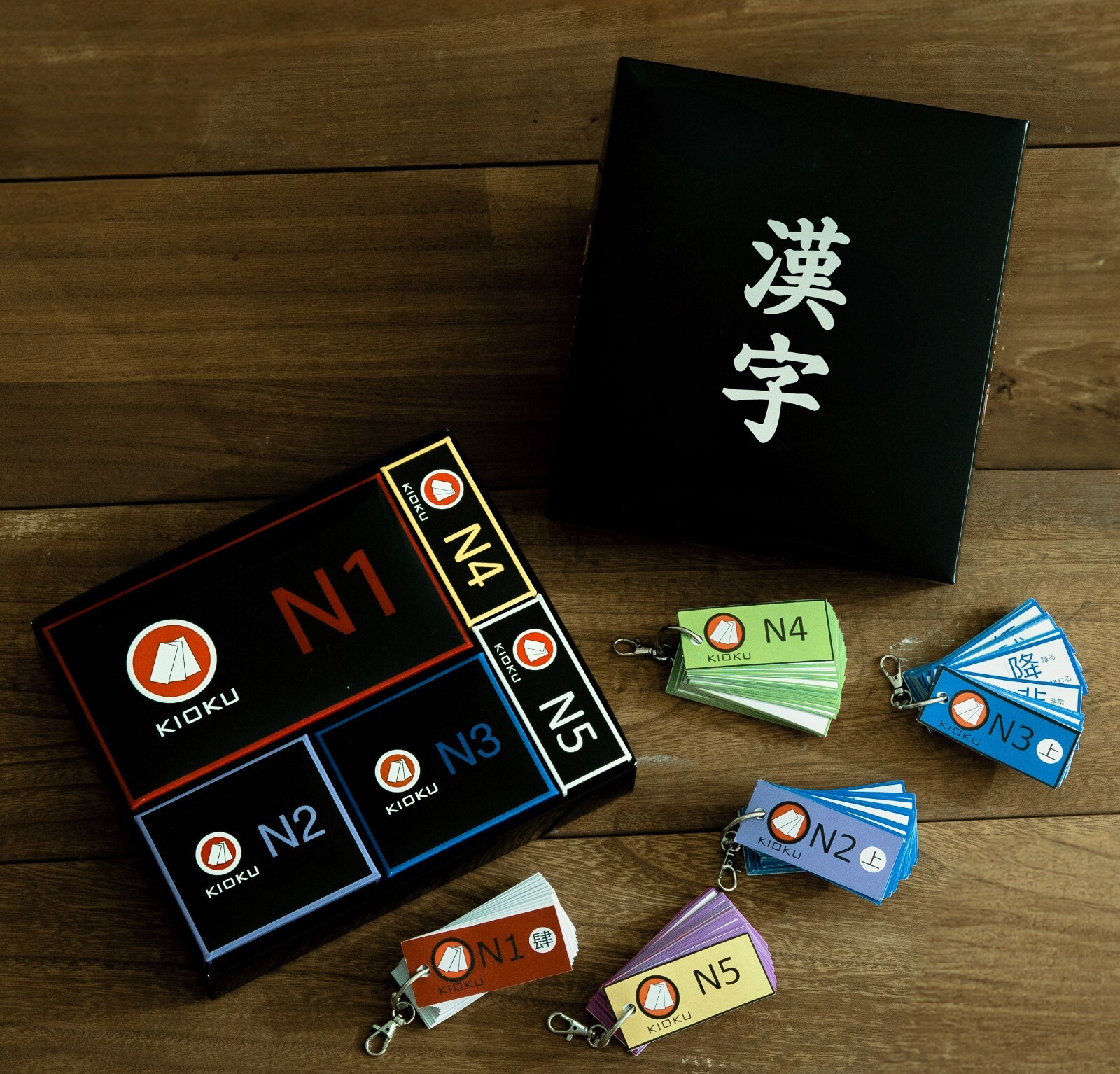 KIOKU Japanese Kanji flash card N5-N1 set (paper box)