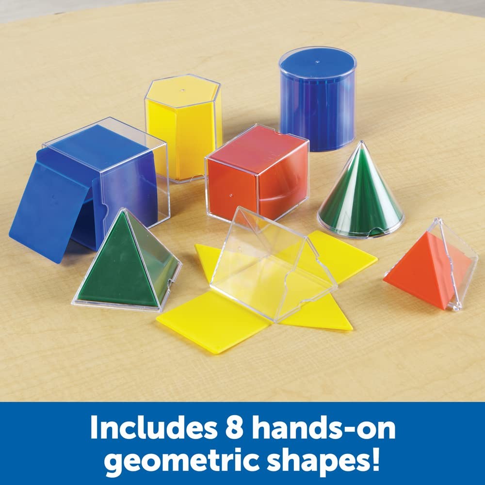Folding Geometric Shapes Set For Hands-on Learning In Symmetry And Volume