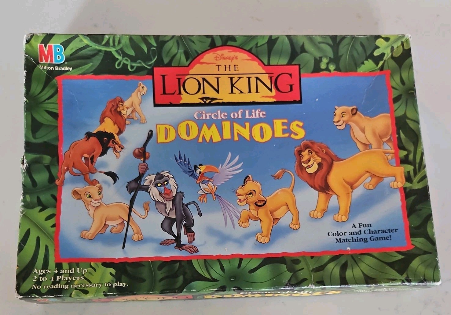 Vtg 1990s Disney THE LION KING Circle of Life DOMINOES Milton Bradley FULL