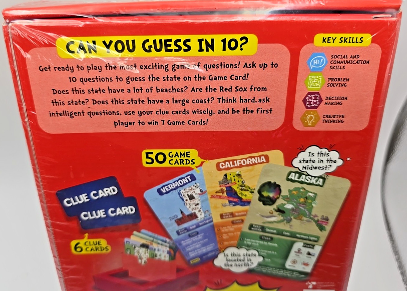 Skillmatics Guess in 10 States of America Educational Trivia Card Game
