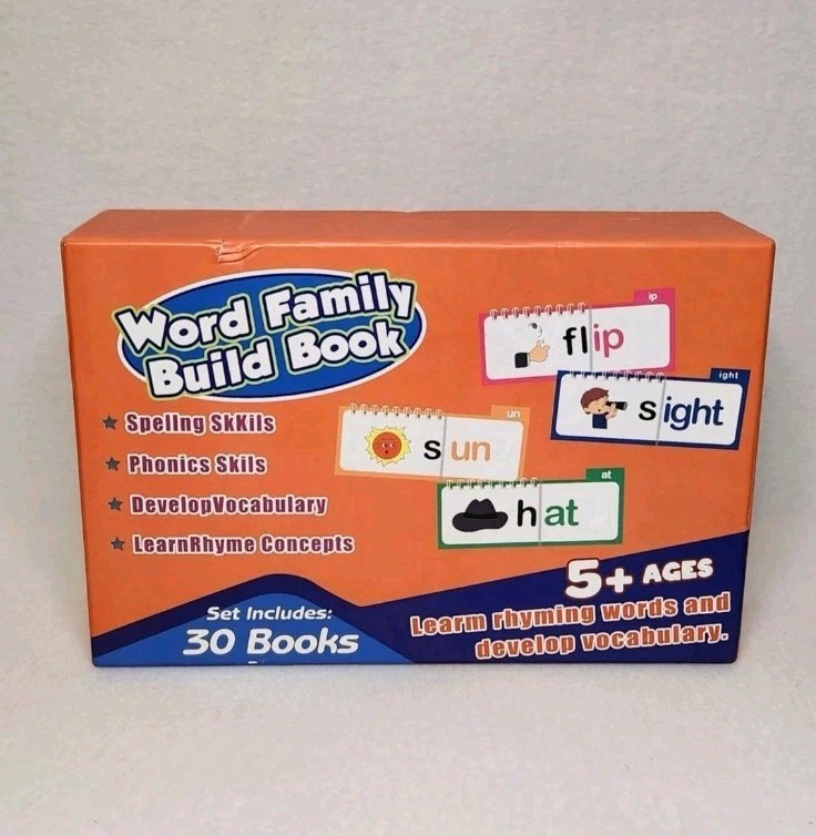 Word Family Build Book 30 Books Ages 5+ Rhyming Words Vocabulary & Spelling