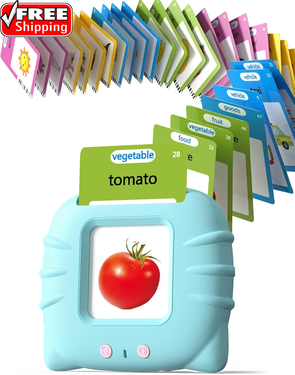 Talking Flash Cards for Toddlers 1 2 3 4 Year Olds, Montessori Language Learning
