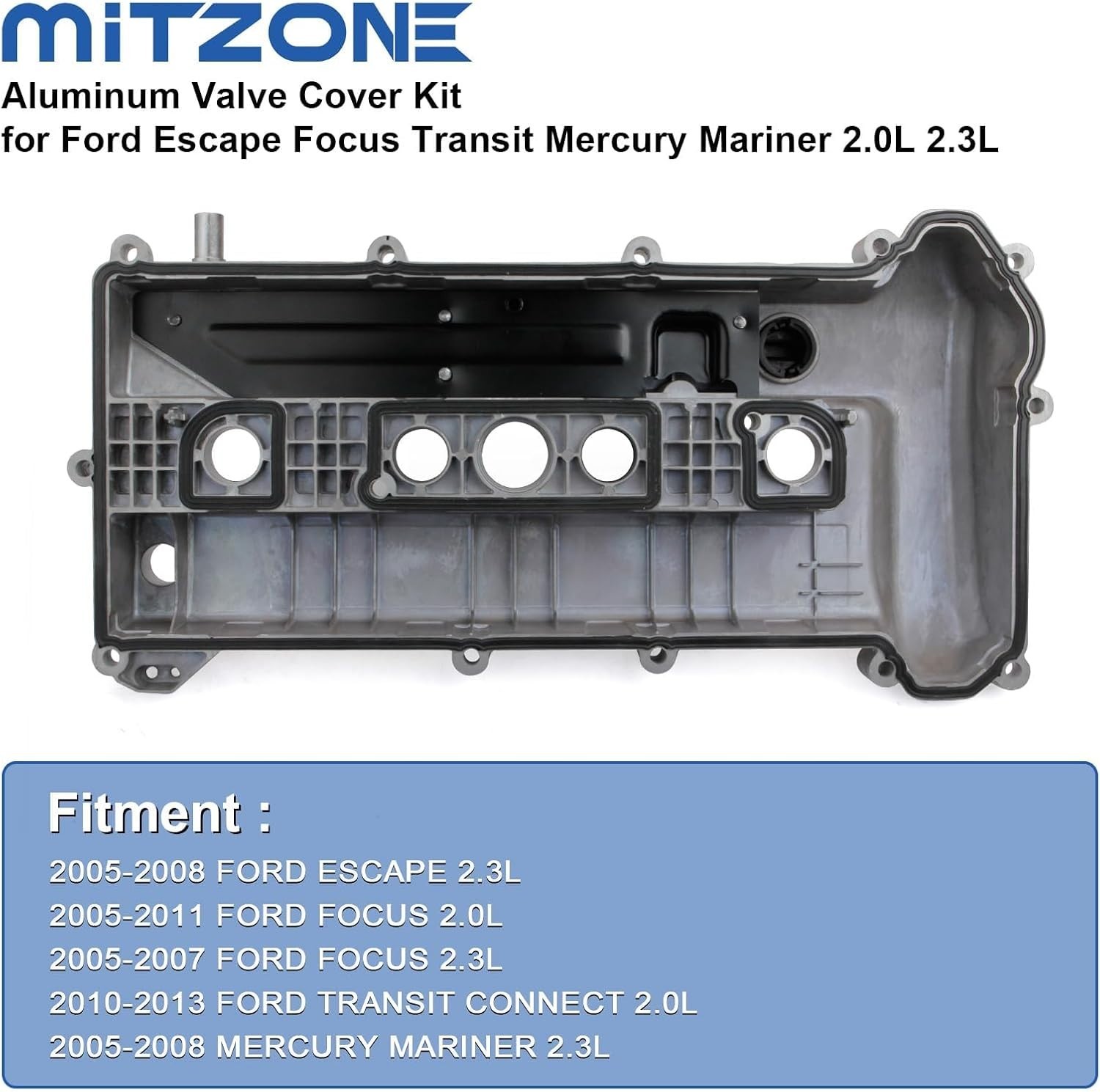Upgrade Aluminium Valve Cover compatible with 2005-2013 Ford Focus Escape
