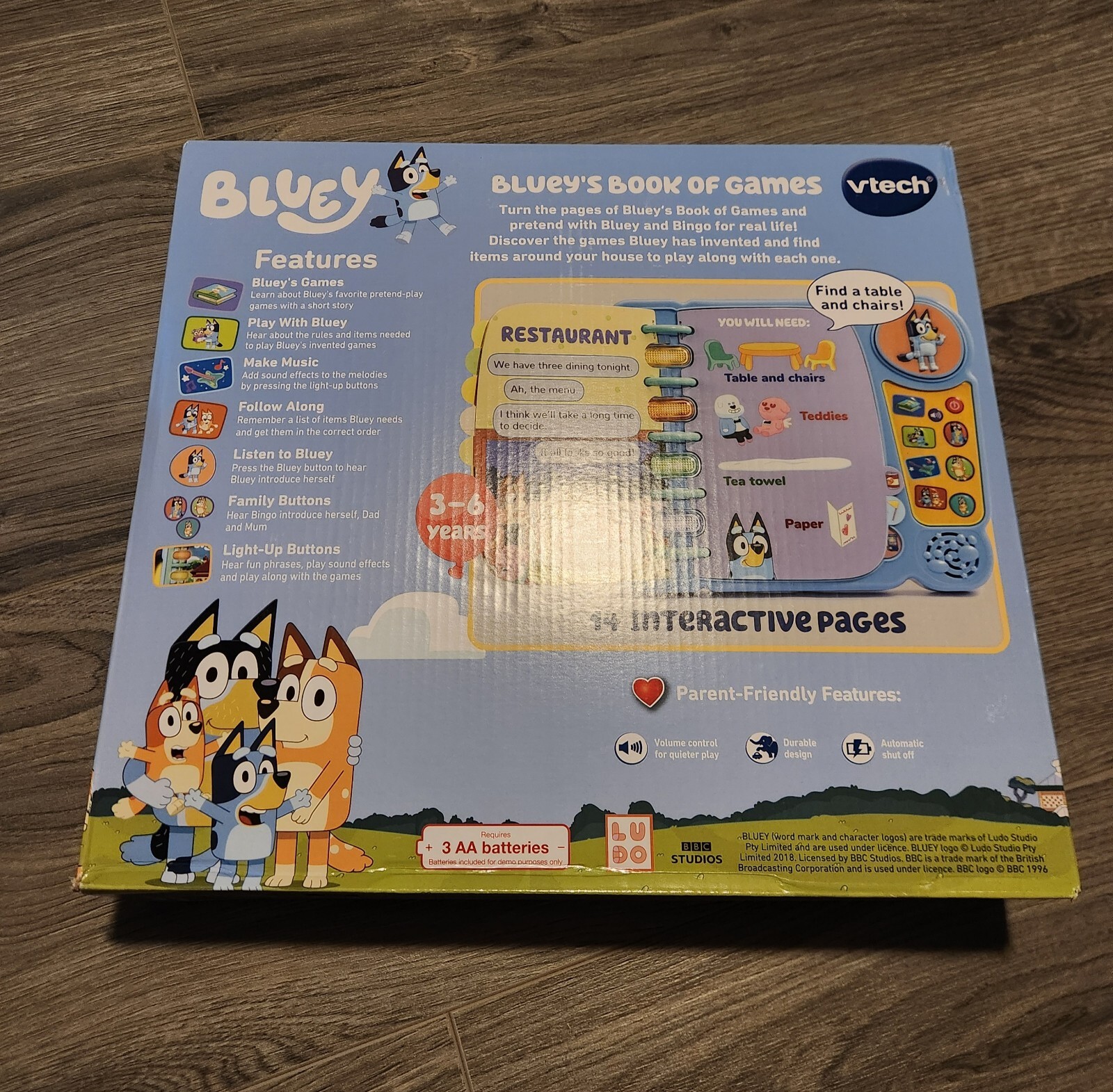 NEW! VTech Bluey’s Book of Games Interactive Pretend-Play Book for Preschoolers