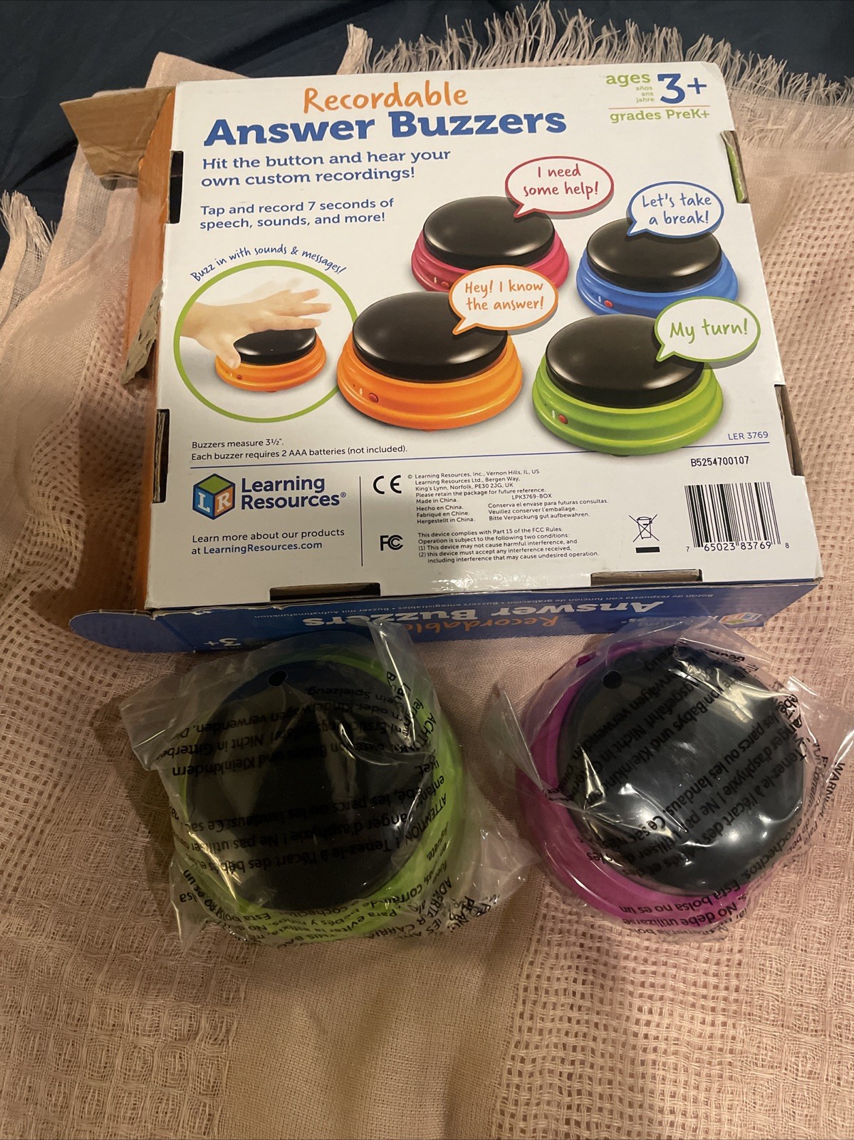 Learning Resources – Recordable Answer Buzzers – Set of 2