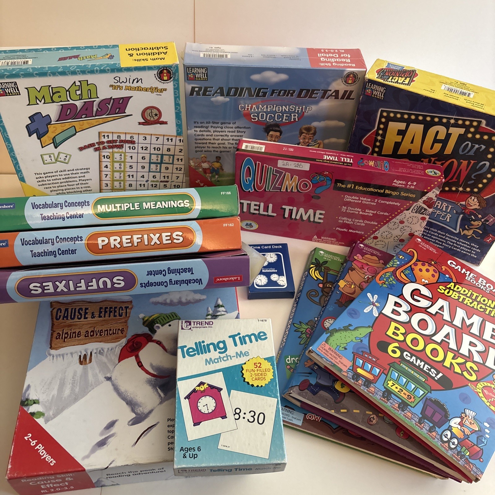 Learning Center Lakeshore Activity Set Lot Of 14 Games 6+ Homeschool Education