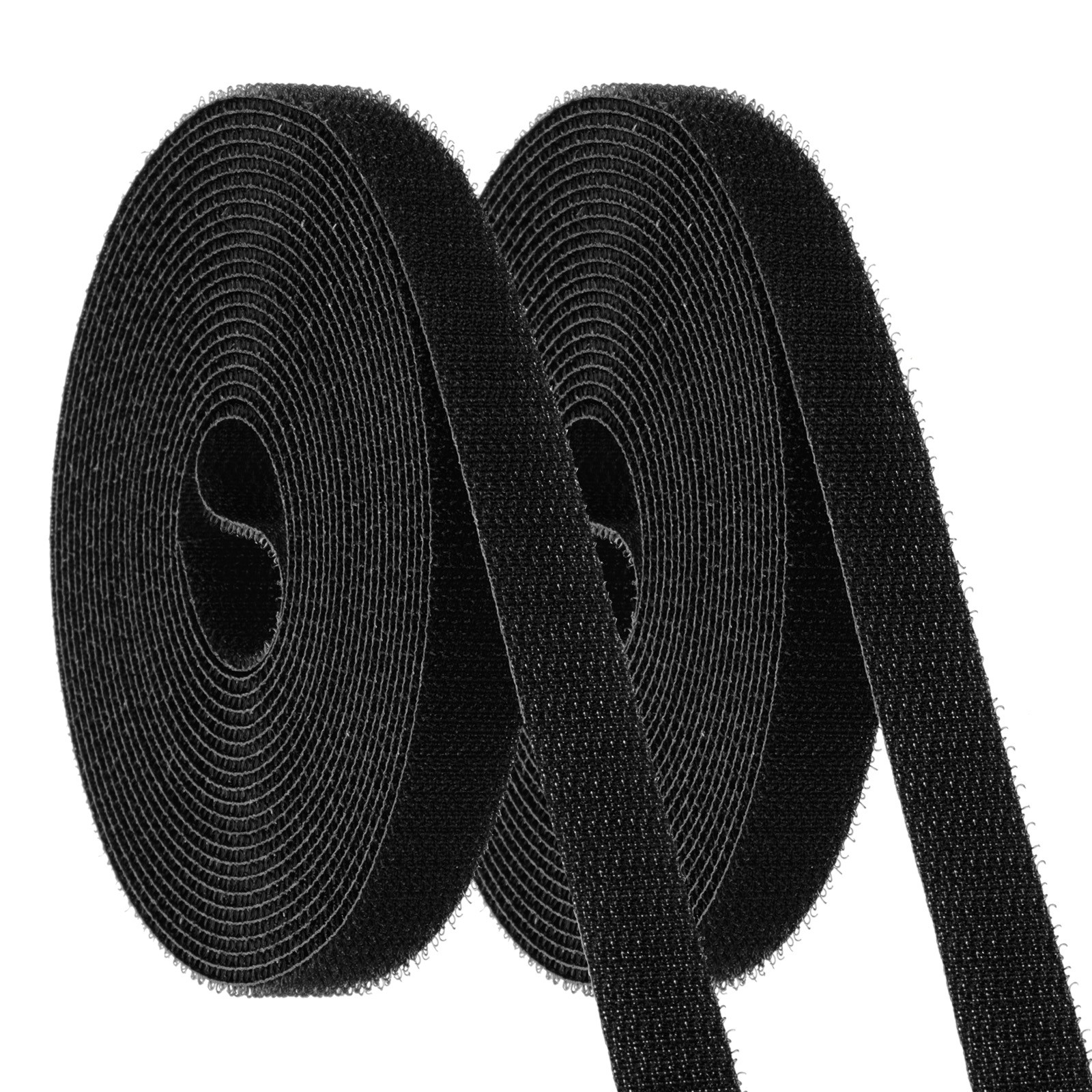 2pcs Carpet Marker Strips 0.6 Inch x 16.4 Ft, Floor Markers Nylon Strip, Black