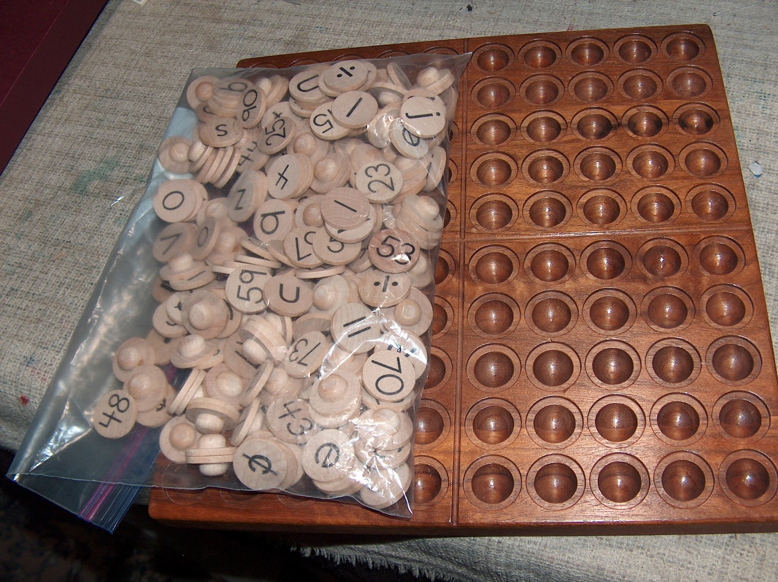 From Jennifer ** Sight Words Pegged Coins Educational Wooden Set with Board