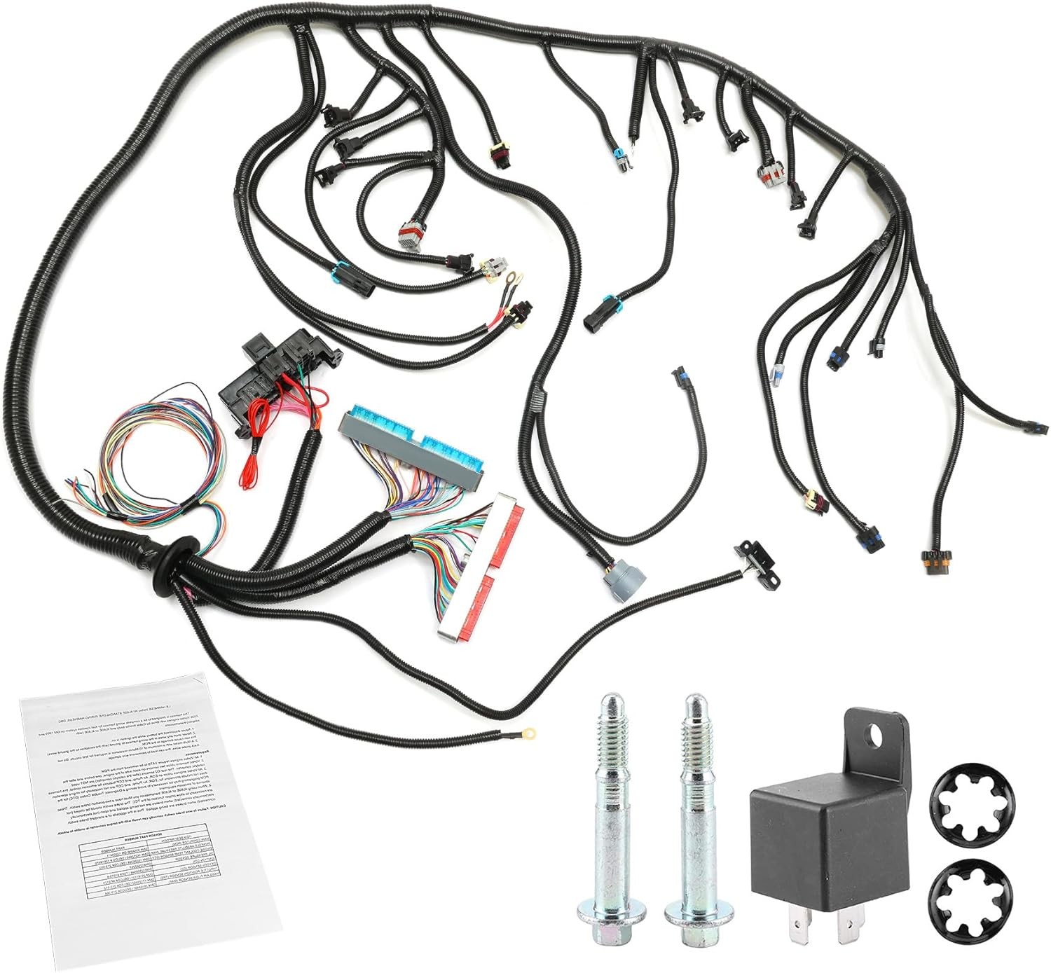 Standalone Wiring Harness, 4L60E DBC, Red/Blue PCM, Compatible with 1997-2006 GM
