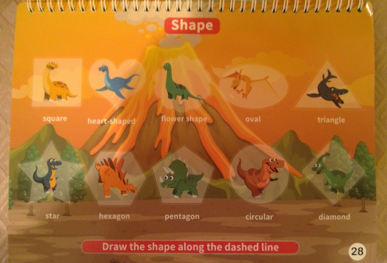 Dinosaur,Ocean world activity quiet book w/markers,eraser and activity pieces