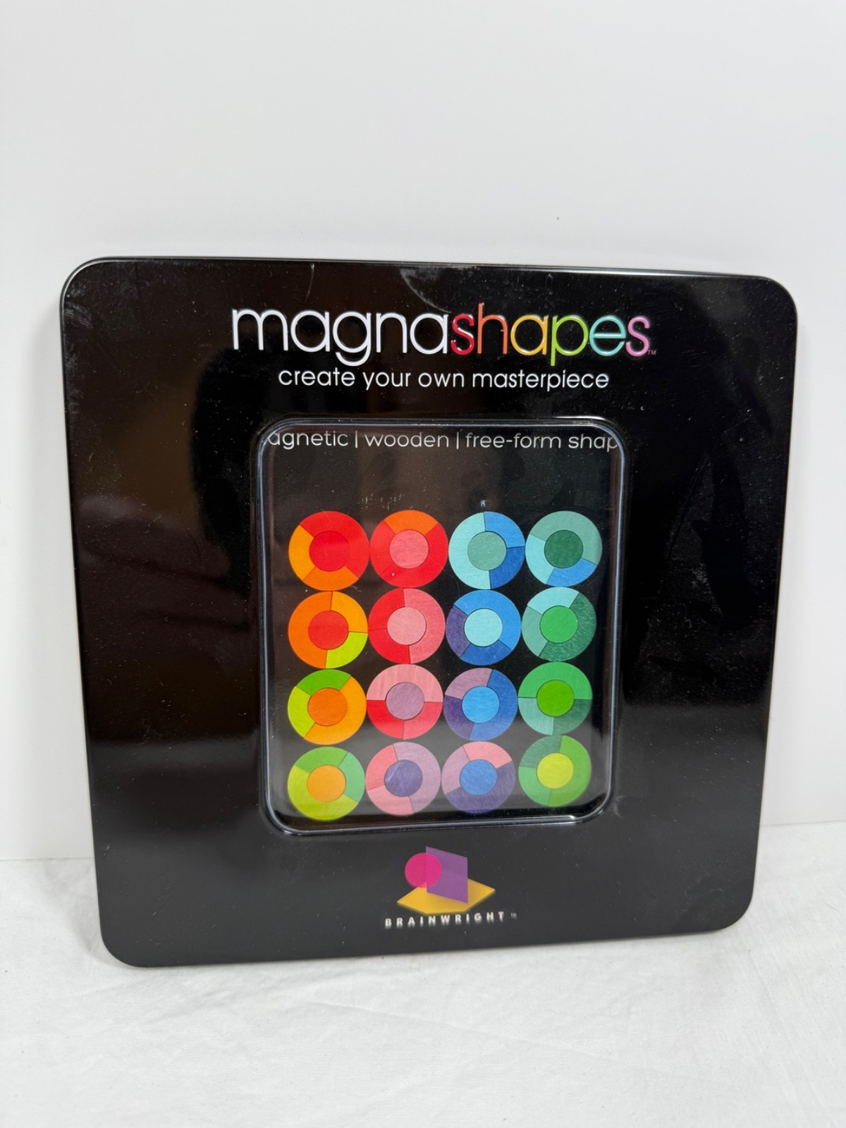 Brainwright Spinning Circles Magnashapes free form magnetic wooden shapes – NEW!