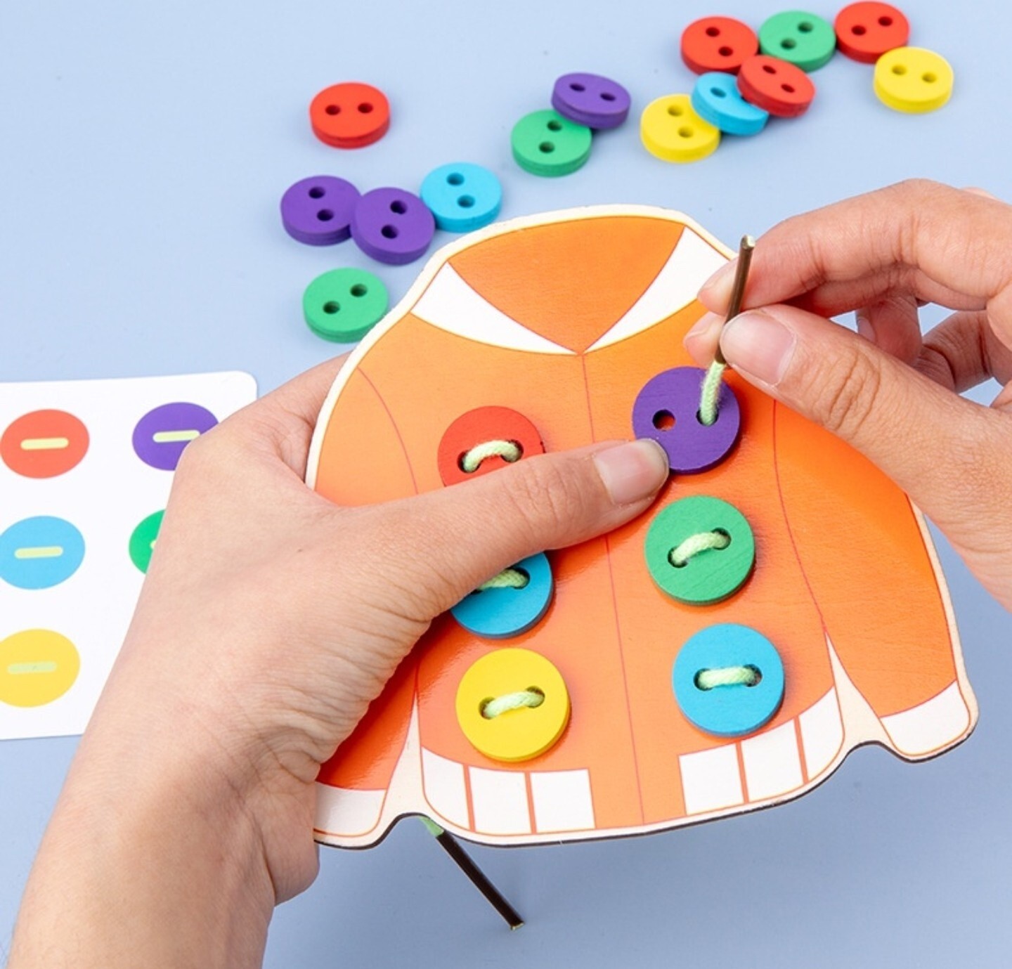 Clothes Threading Button Game Sewing Button Training Children Early Education