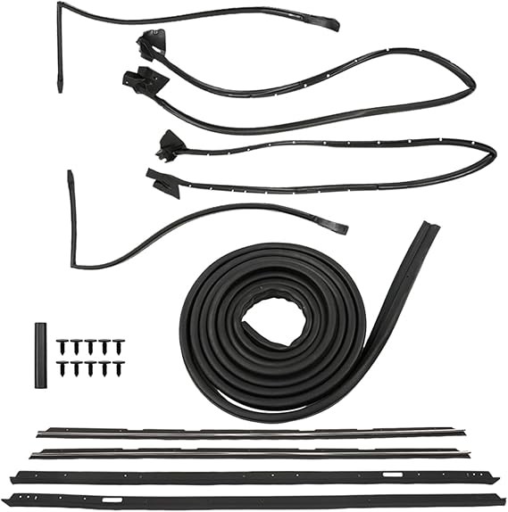 9PCS Window Door Trunk Roof Rail Seal Weatherstripping Kit Replacement for