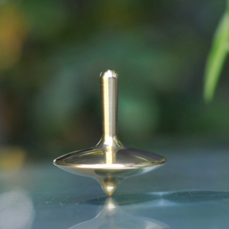 EDC Spinning Top Hand Spinner CNC Stainless Steel Brass Toys Gift Brief Design