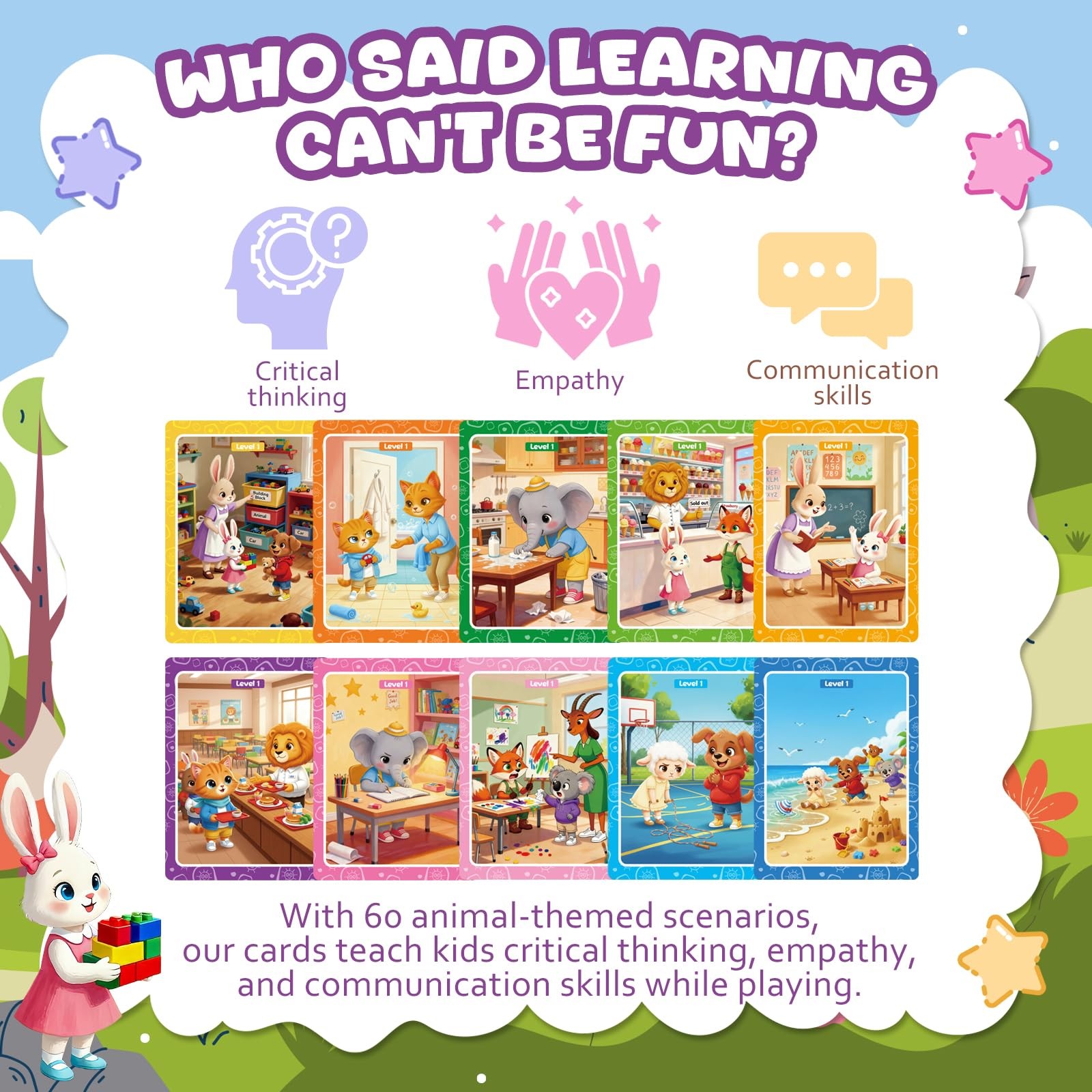 Conversation Cards, Look, Think, Talk. Kids Games for Speech Therapy Material…