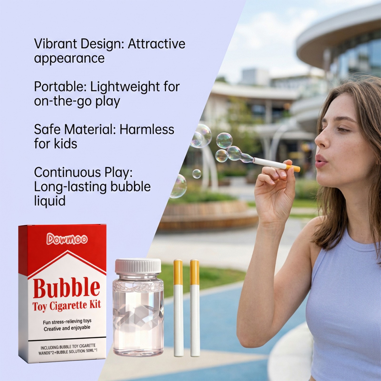 Bubble Toy Cigarette, Stress Relief Toy Fake Bubbles Smoke Cigarettes – New Pack