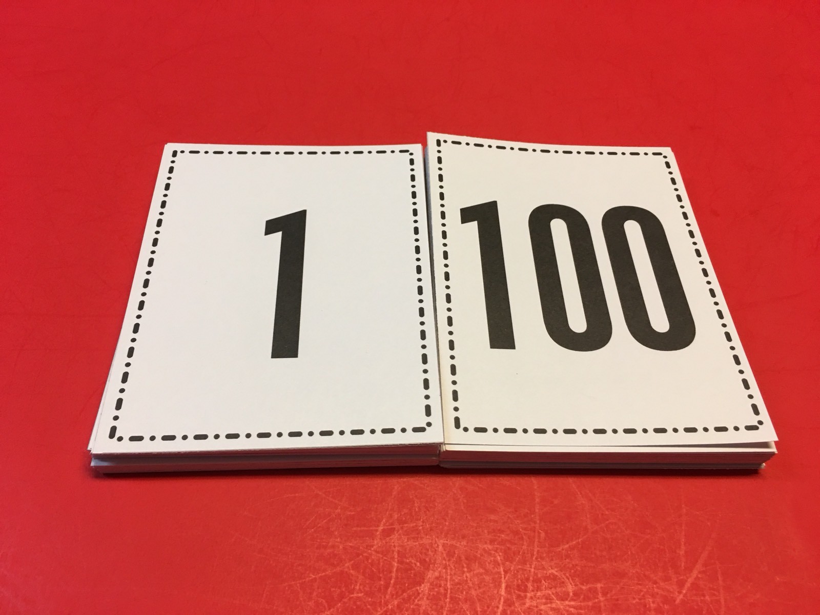 New item – Full Sized – Numbers 1-120 flash cards. Pre-k, Math Number 5.5×4.25