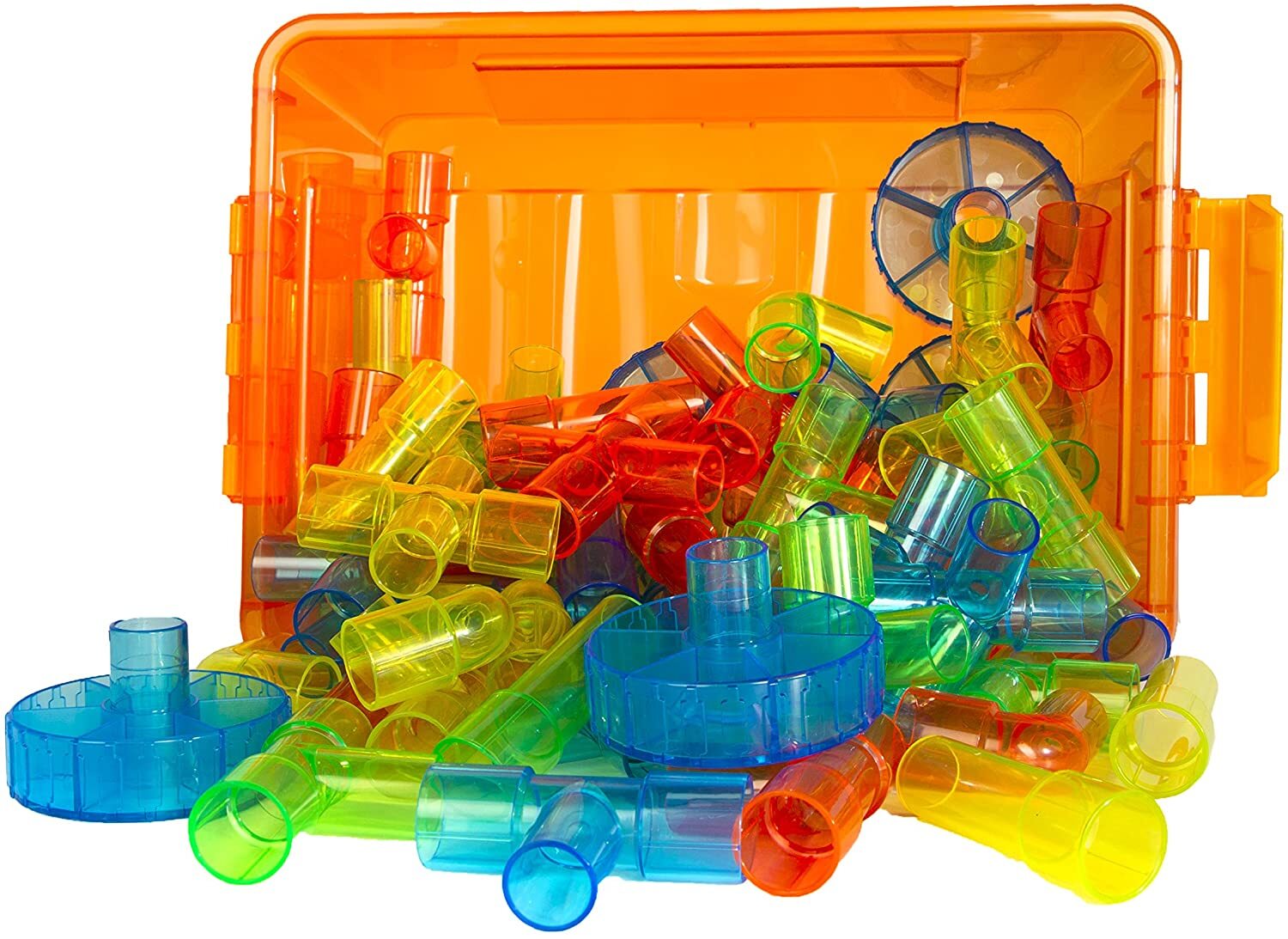 Think Fast Toys – Translucent Plastic Tube Manipulatives Set in Assorted Colors