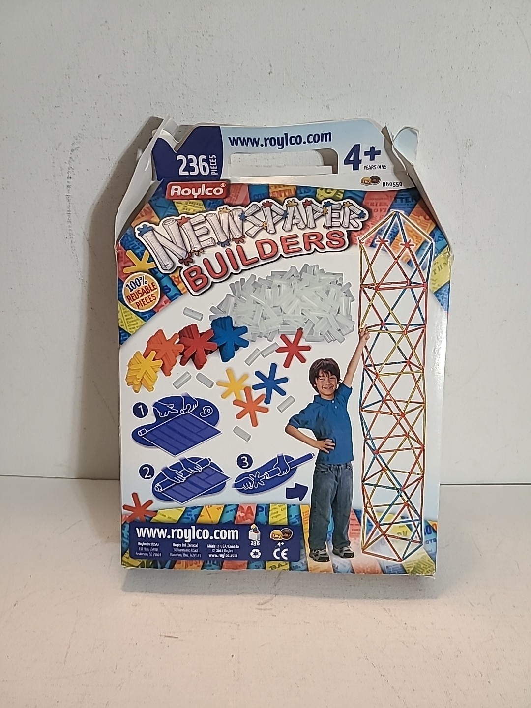 Roylco Newspaper Builders Construction Building Stem Science Education Toy Green