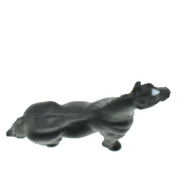Horse, Black Plastic Toy Animal, Realistic Figure, Farm Model 2 Inches F4159