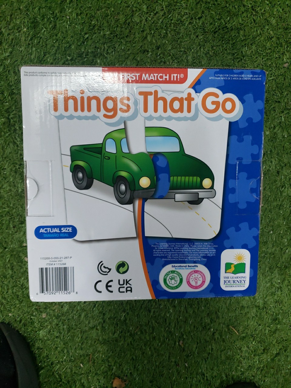 The Learning Journey International Match It! Promotes fine motor- Things That Go
