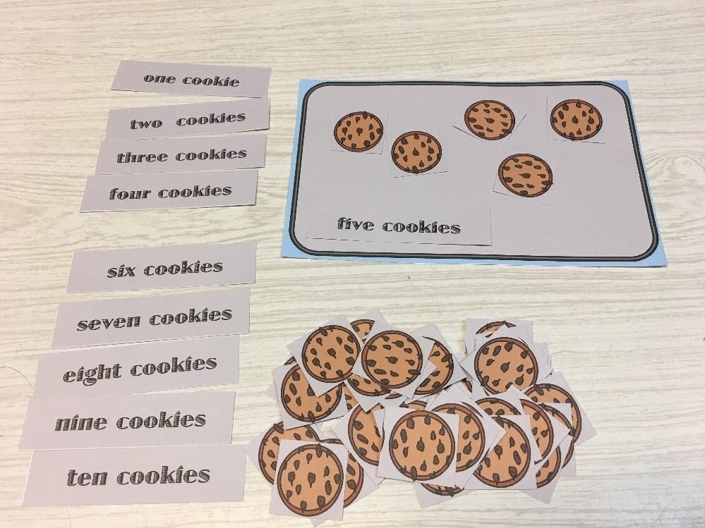 Cookie Counting – Laminated Activity Set – Teaching Supplies