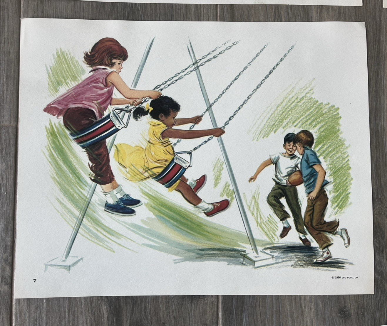 9 Vintage 1966 Original School Teaching Posters DCC Publ Children Playing/Safety