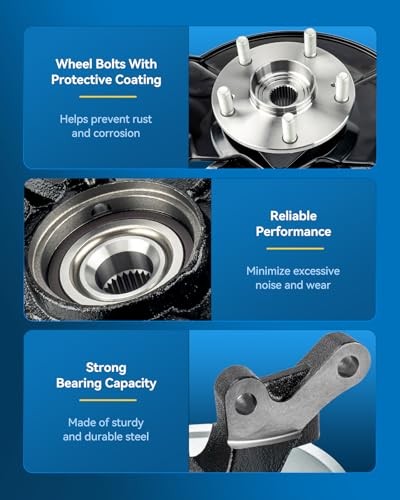 Front Steering Knuckle & Wheel Bearing Hub Assembly Fit for Dodge Challenger