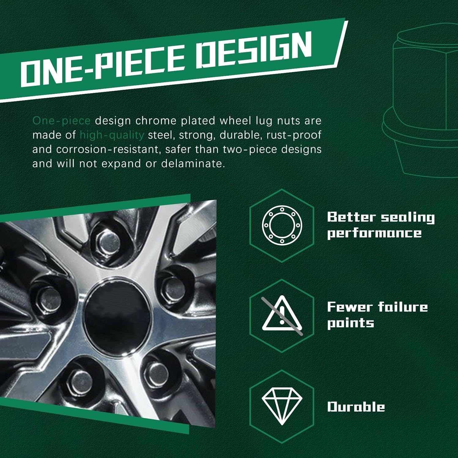 M12x1.5 Lug Nuts,One-Piece Wheel Nuts for Toyota Corolla/Prius/Sienna,Lexus RX35