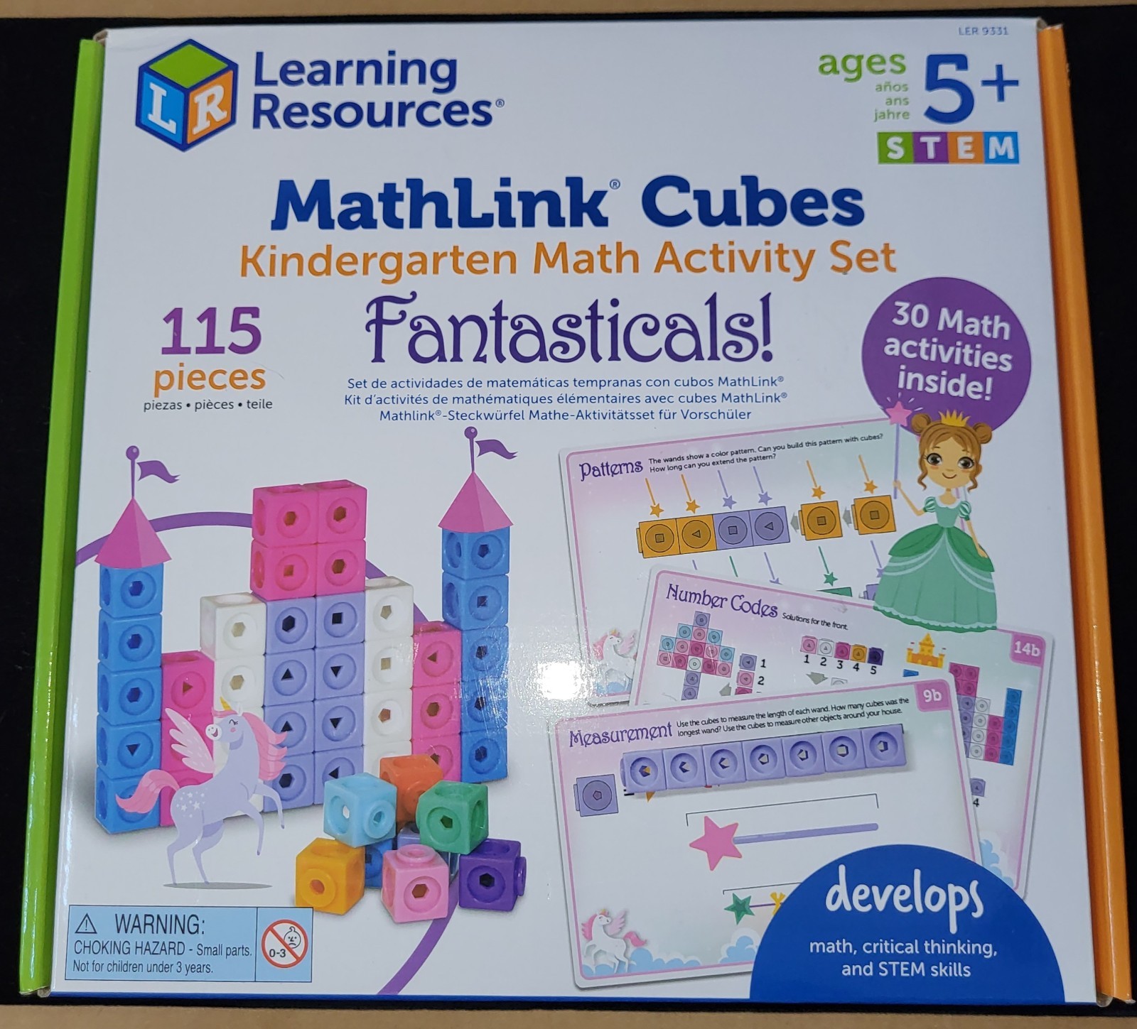 Learning Resources Math Link Cubes Play Learn Activity Set 115 Piece Ages 5+