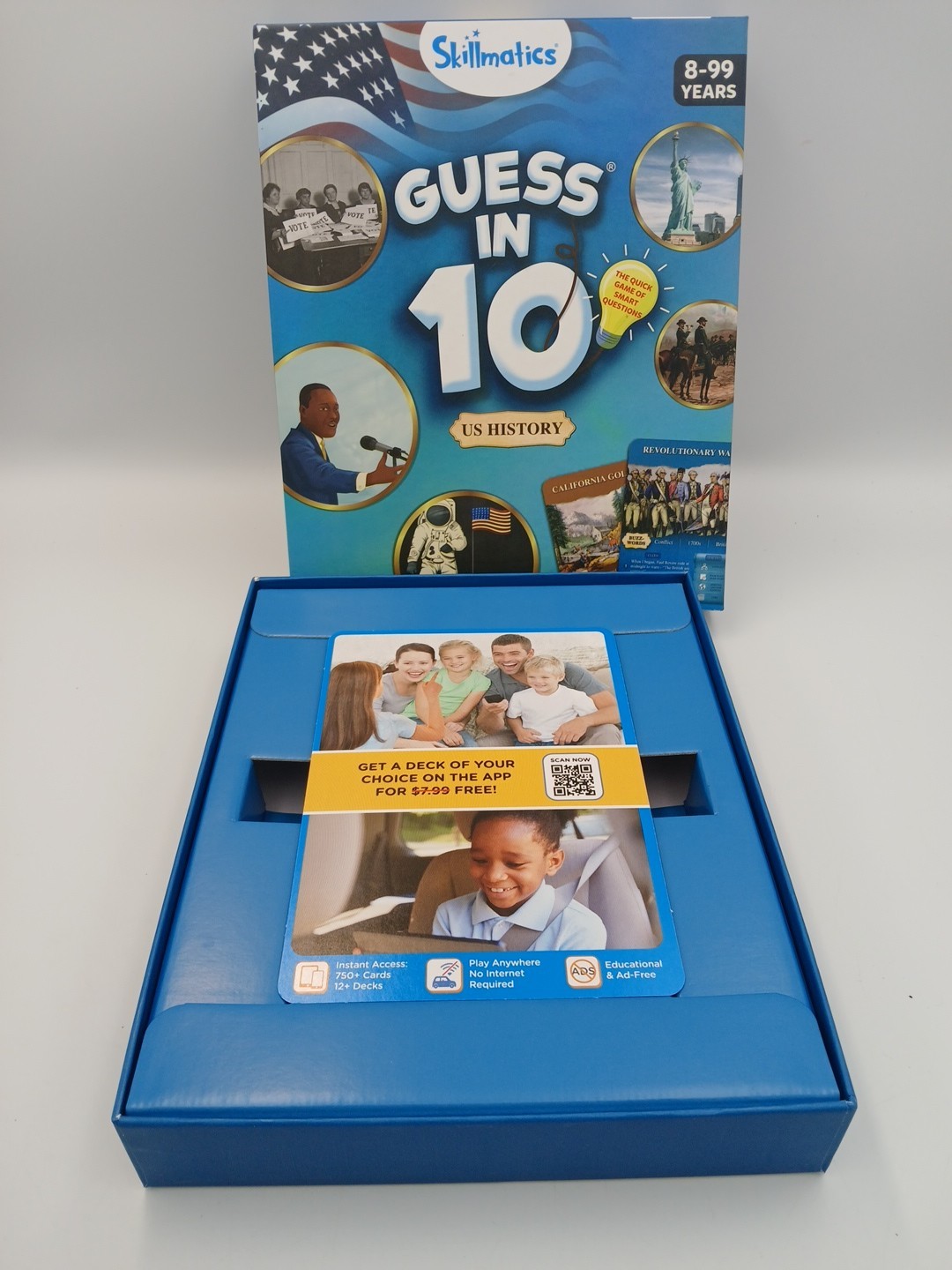 Skillmatics Card Games For Kids – Guess In 10 US History & Science Snippets