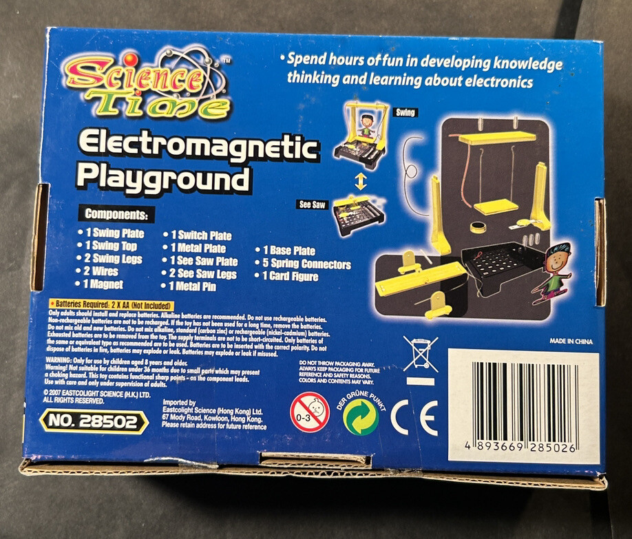 Science Time Electromagnetic playground No 28502 8+ W/Instructions