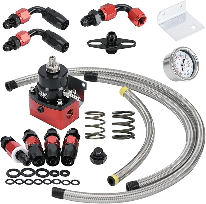 Adjustable Fuel Pressure Regulator Kit 3-70PSI With 6AN Return and 6AN feed Port
