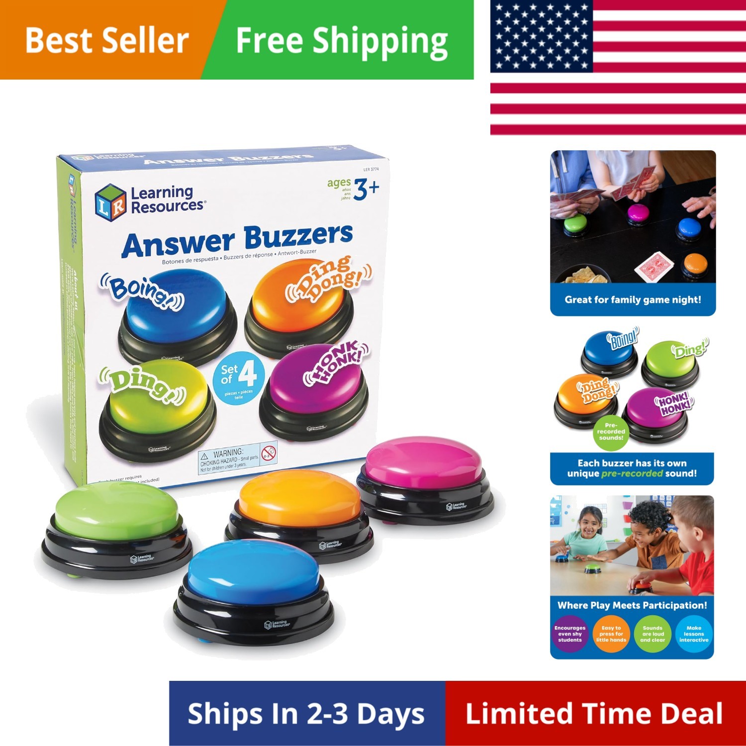 Answer Buzzers – Classroom Must Haves Supplies, Kids Toys, Sound Effect Butto…