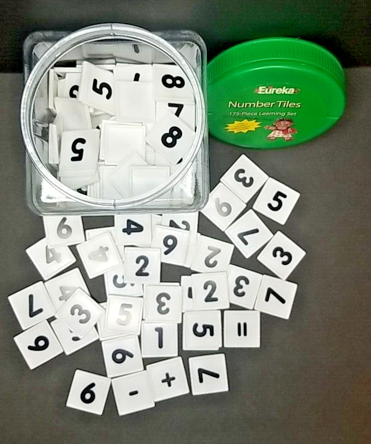 Number Tiles, by Eureka – 175-Piece Learning Set in a Tub -EU867430 For Ages 3+