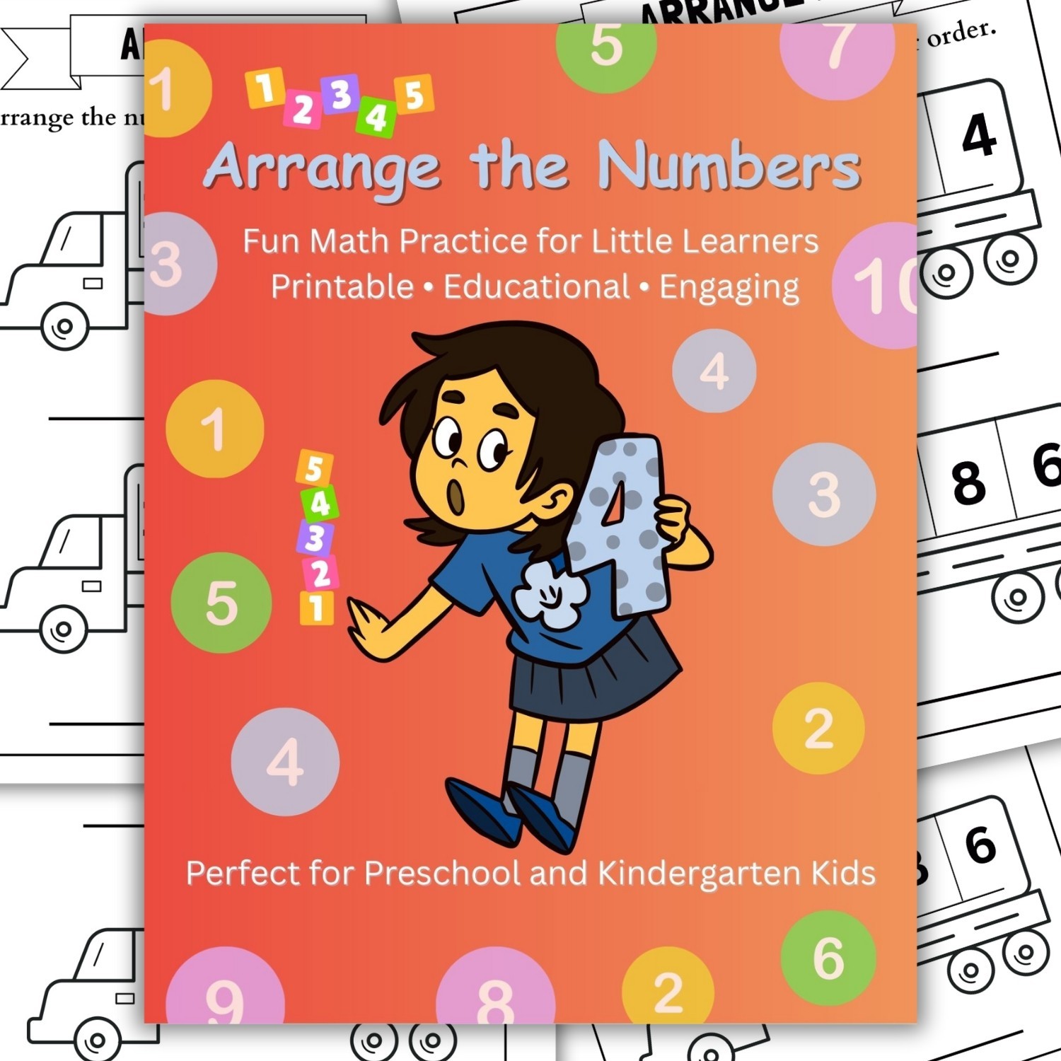 Fun Number Order & Before–After Worksheets for Kids – Printable Math Activity