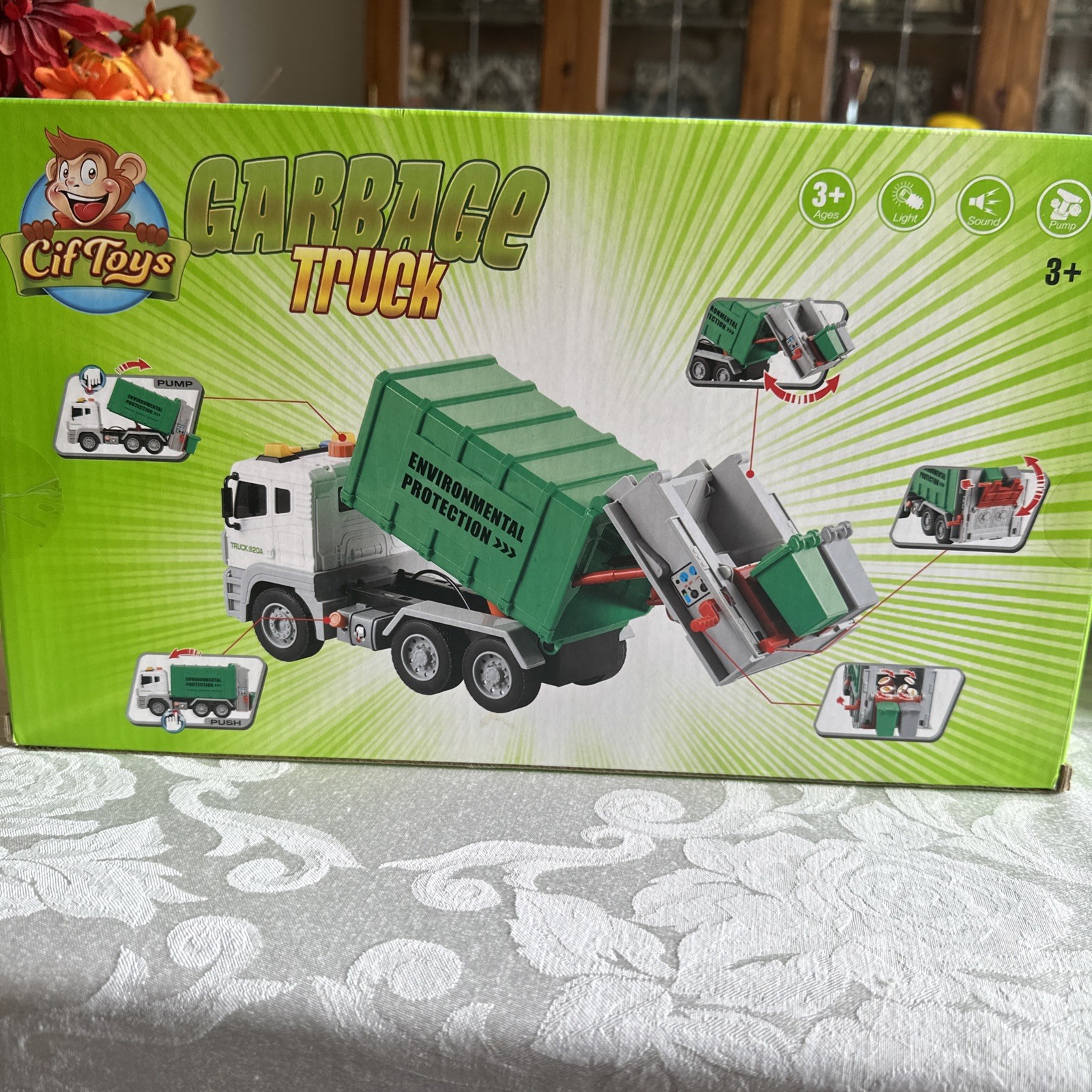 Unique Environmental Protection Garbage Truck By CIF TOYS Educational Ages 3+