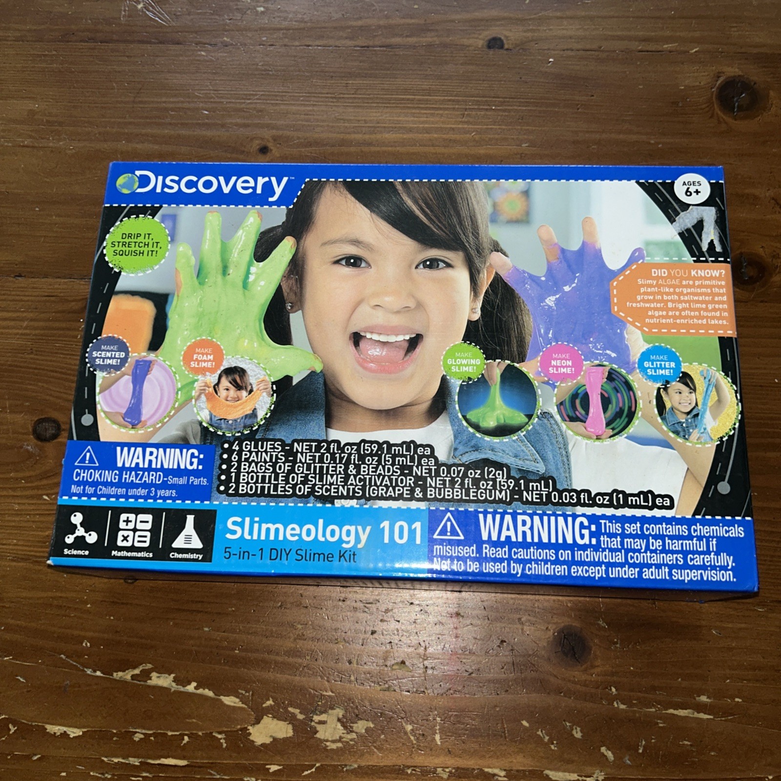 Discovery Slimeology 101 Drip It Stretch It Squish It 5 in 1 DIY Kit ~New