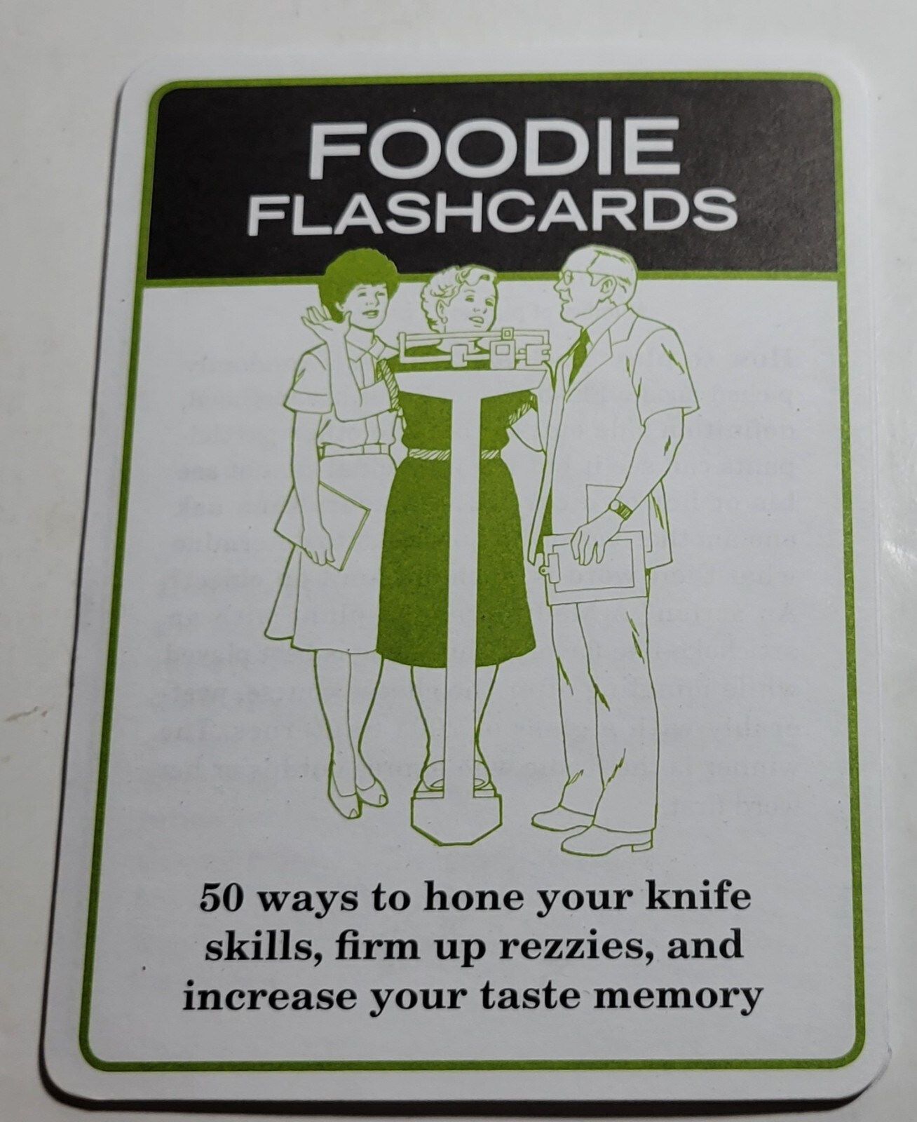 Vtg Rare 2010 FOODIE FLASHCARDS learning games Bona Fine Foodie KNOCK KNOCK