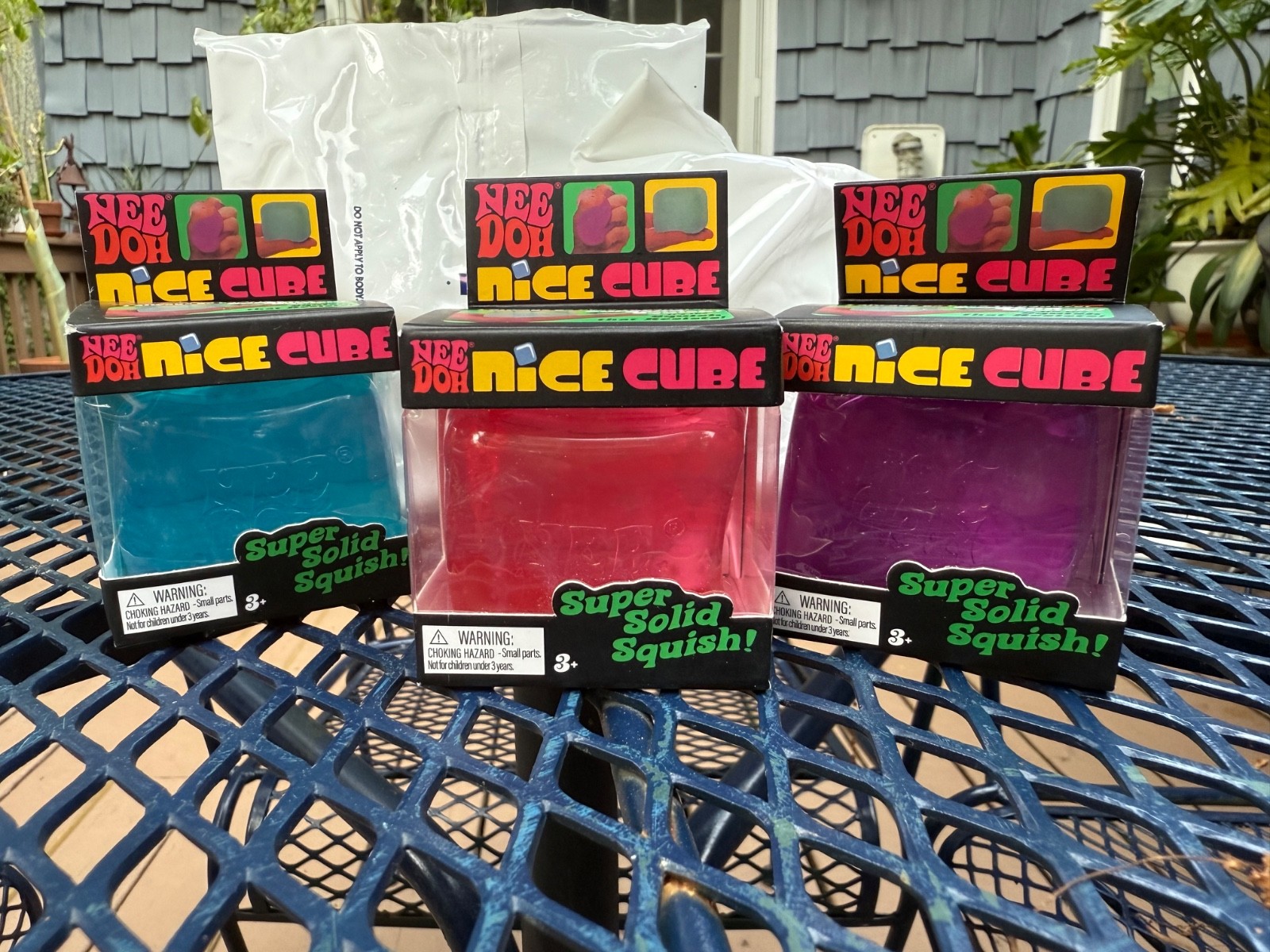 Nee Doh Nice Cube – Super Solid Squish! (Blue) – Brand New/Factory Sealed! US