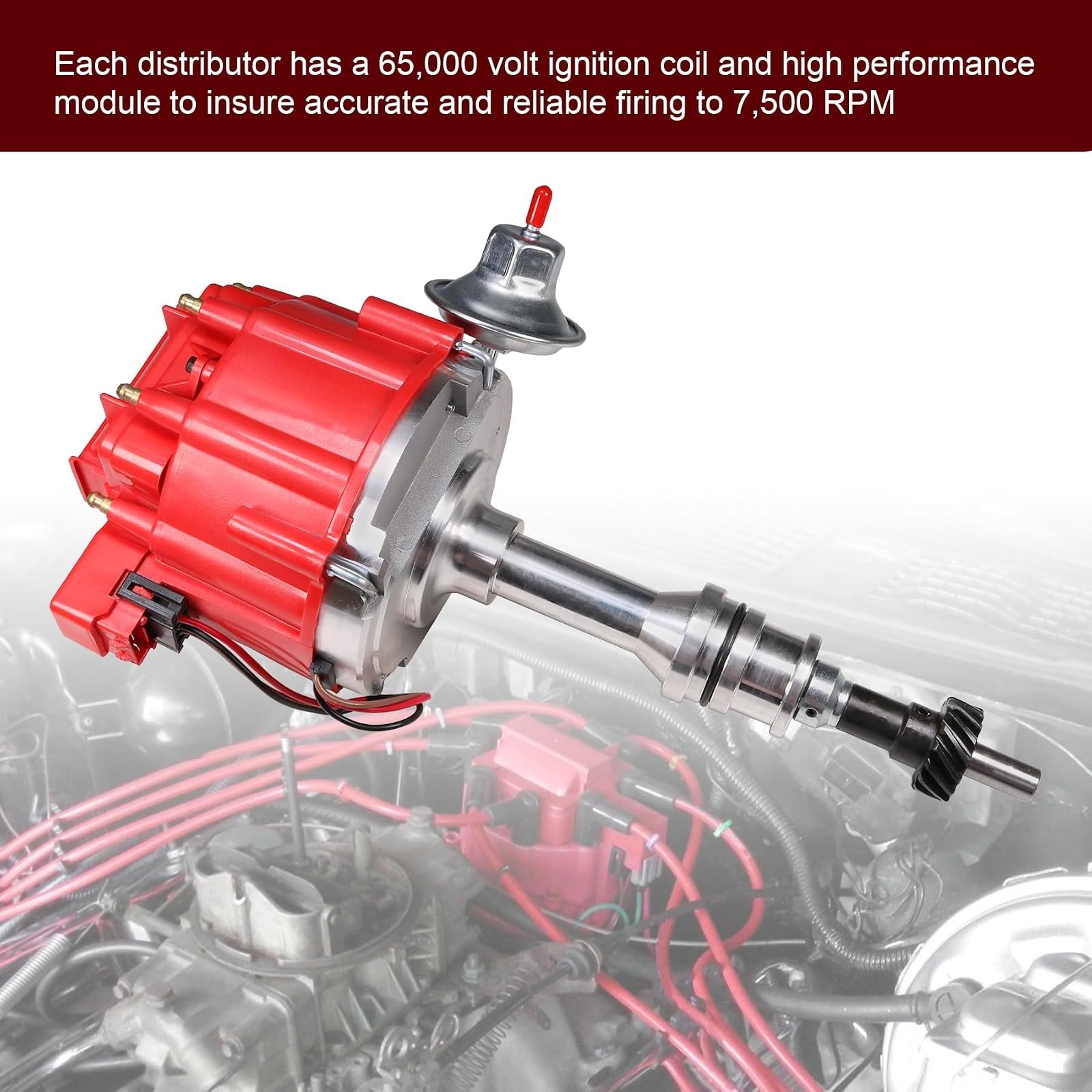 HEI Distributor Module For Ford 351M 400 429 460 Red