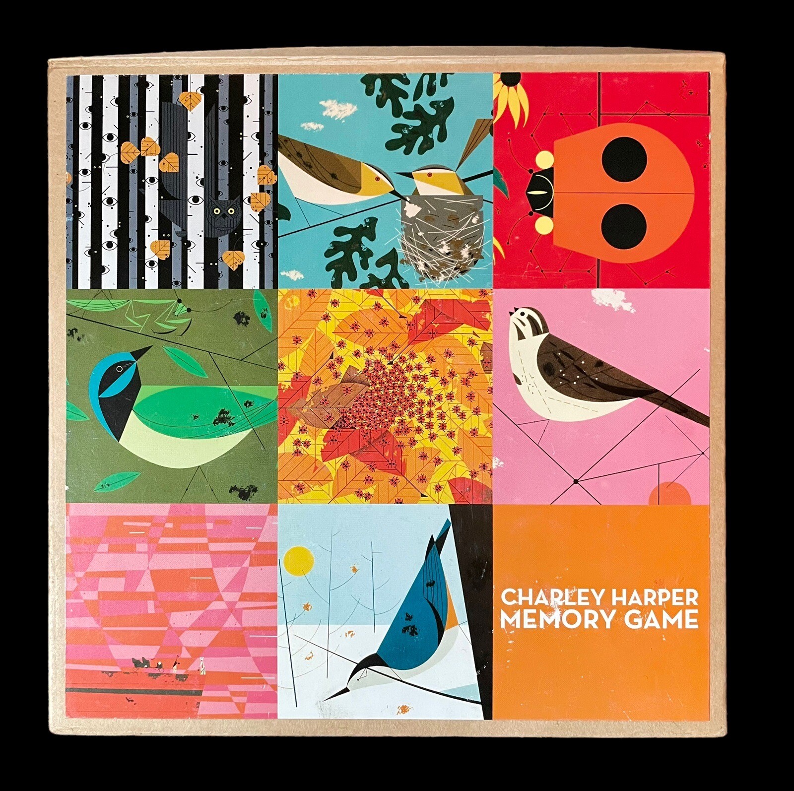 American Artist Charley Harper Memory Game Ammo Books Nature Scenes Rare MCM