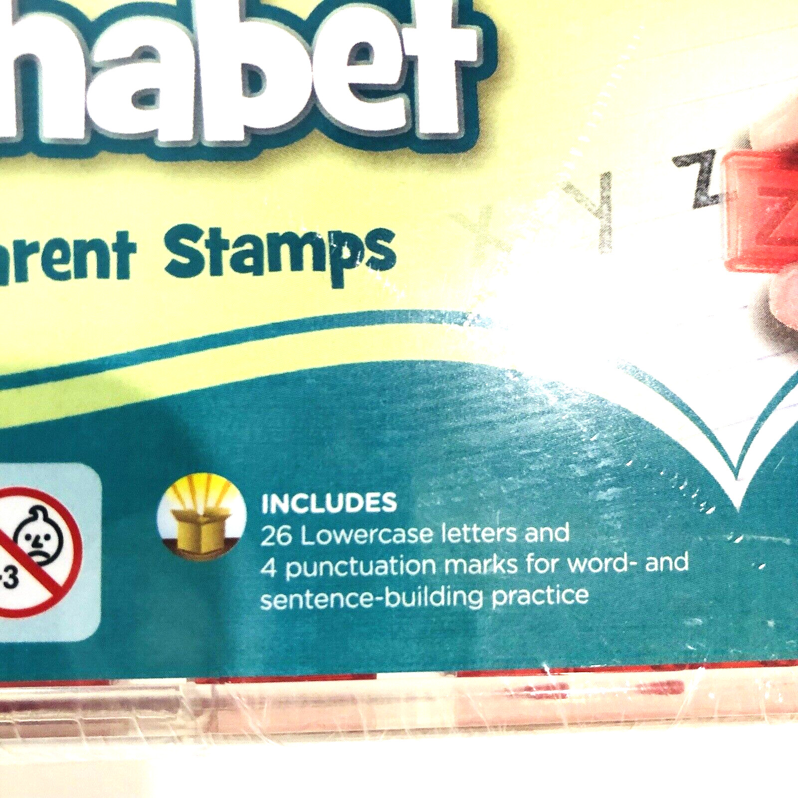 See and Stamp Lower Case Alphabet Transparent Stamps Educational English 4+ NEW