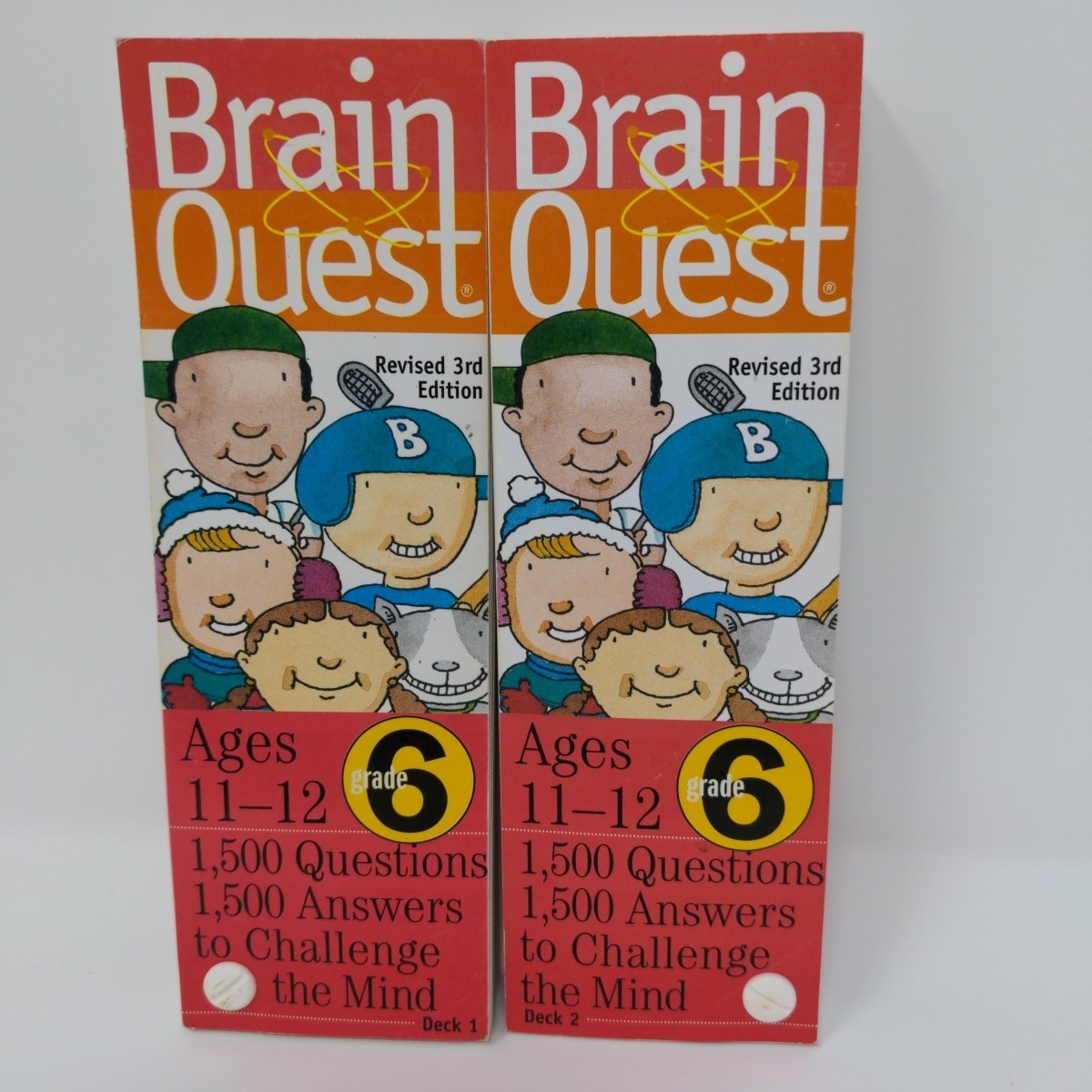 Brain Quest Grade 6 (Ages 11 – 12) Decks 1. & 2 3rd Edition Brain quest Cards