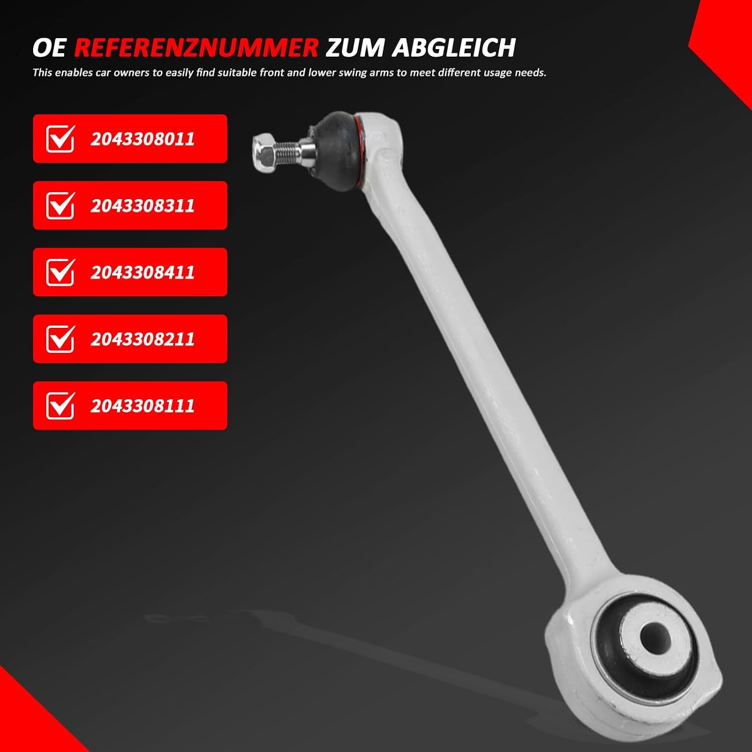 GLK Class Control Arm Set 4 Piece 2008-2012